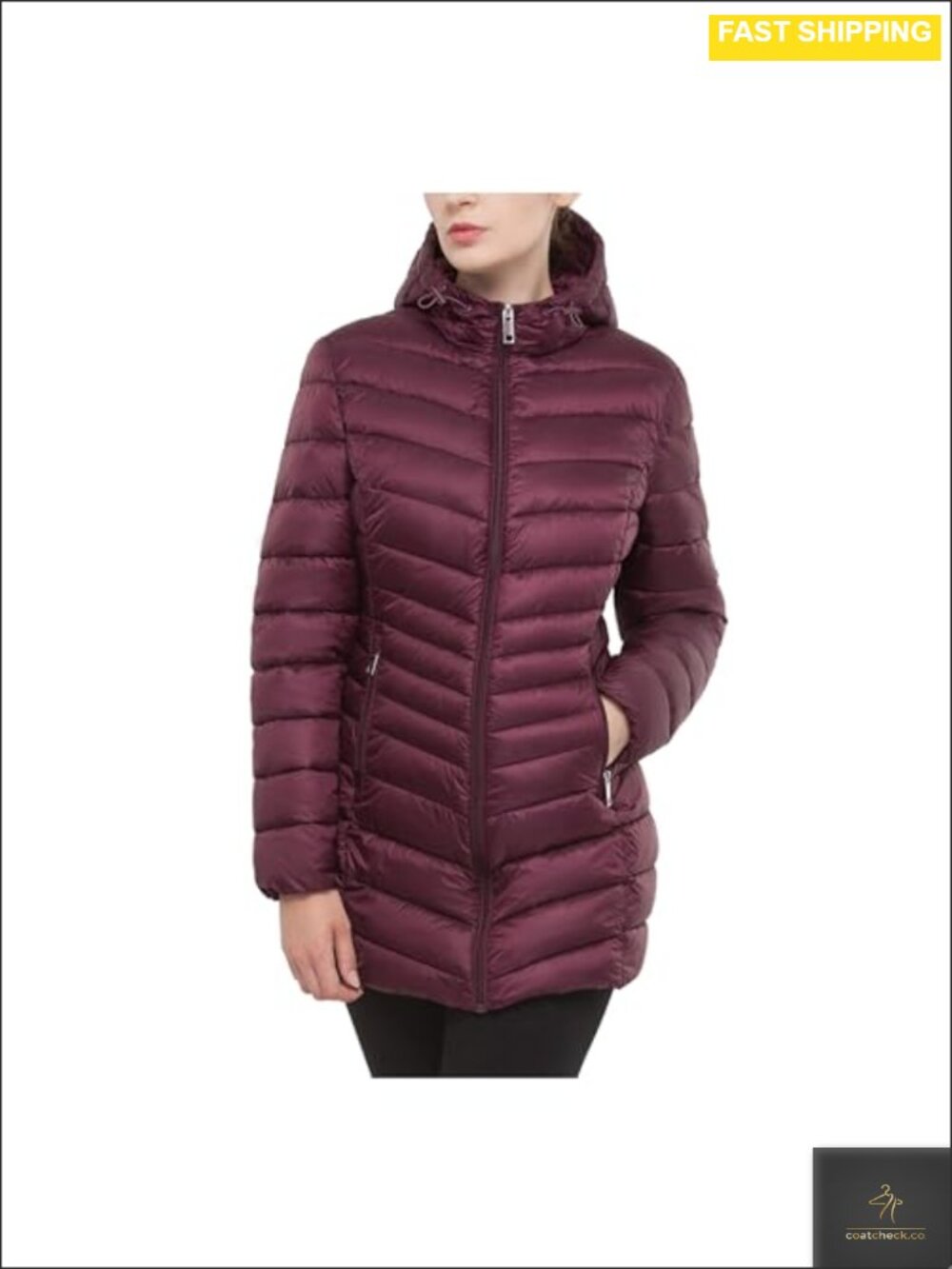 Packable Lightweight Water-Resistant Long Puffer Jacket